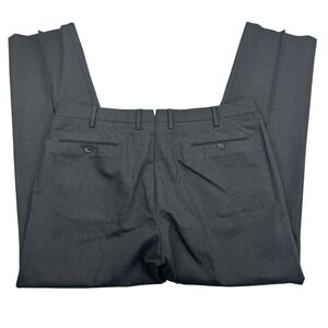 PT01 Dress Pants Mens 54 Gray Virgin Wool Straight Leg Slash Pockets Slim Fit